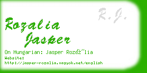 rozalia jasper business card